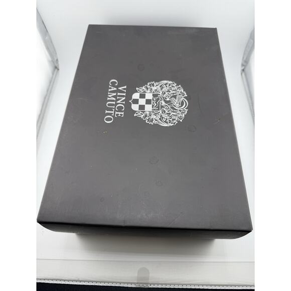 VINCE CAMUTO Rebeka Tassel Slingback Thong Sandal 5 1/2 Black & White Lthr NIB - Picture 9 of 10